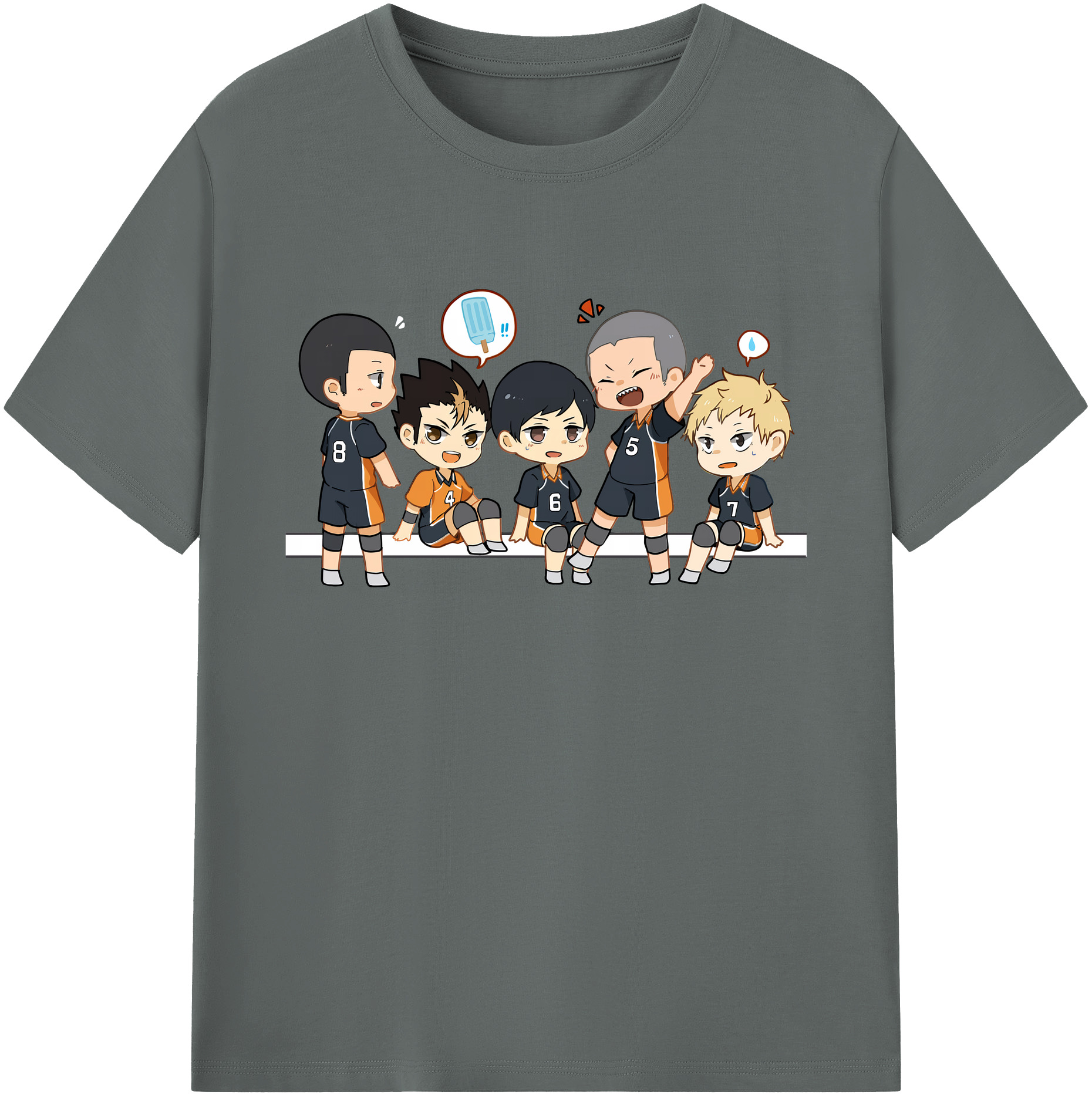（画像用） ハイキュー!! Haikyu!! 綿100％ メンズ半袖Tシャツ｜肌触りやわらか＆通気性